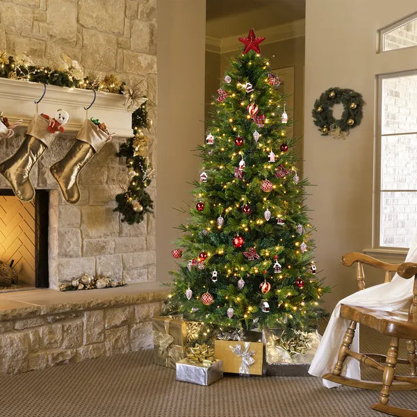 7.5 FT Artificial Christmas Tree With DIY 400 Warm White LED Lights - view 3