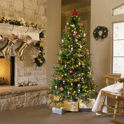7.5 FT Artificial Christmas Tree With DIY 400 Warm White LED Lights - view 3