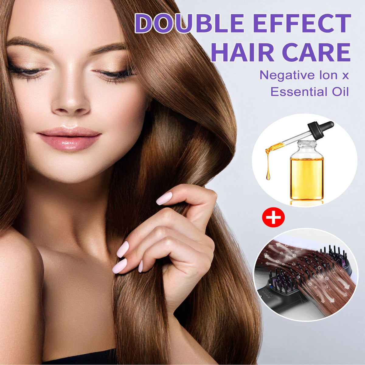 Hair Straightener Brush, Ionic Plus Steam Straightening Brush For Smooth, Anti-frizz Hair - view 5