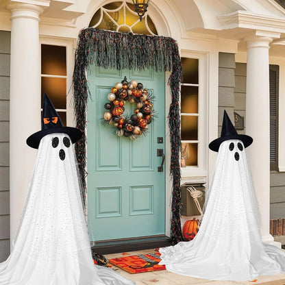 2Packs Halloween Decorations Outdoor,Halloweens Party Decoration Indoor,Spooky Ghost with Remote Control String Lights - view 4