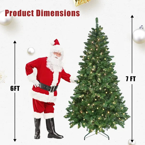 Artificial 9ft Green RGB-lit Christmas Tree With 1721PVC Mixed Branch Tips - view 5