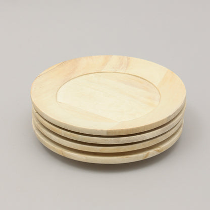 Handcrafted Wood Charger Plate Wooden Dinning Placemat Artisan Wood Tableware - view 5
