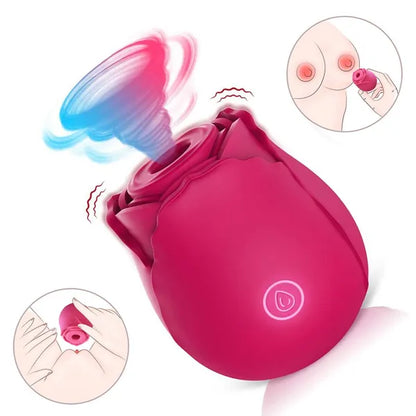 Discreet 10 Speed Personal Massage Rose Vibrator-Sucking Massager For Women - view 2