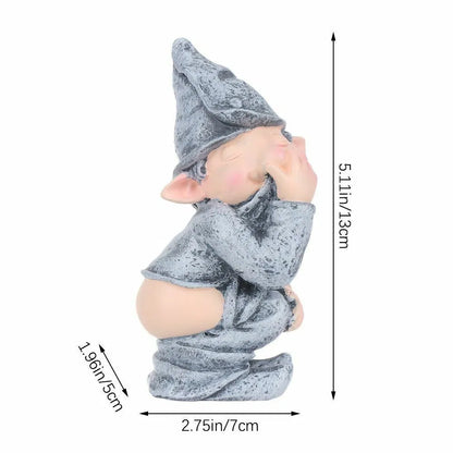 Pooping Naughty Gnome Miniature Statue Funny Resin Home Garden Ornament US - view 2