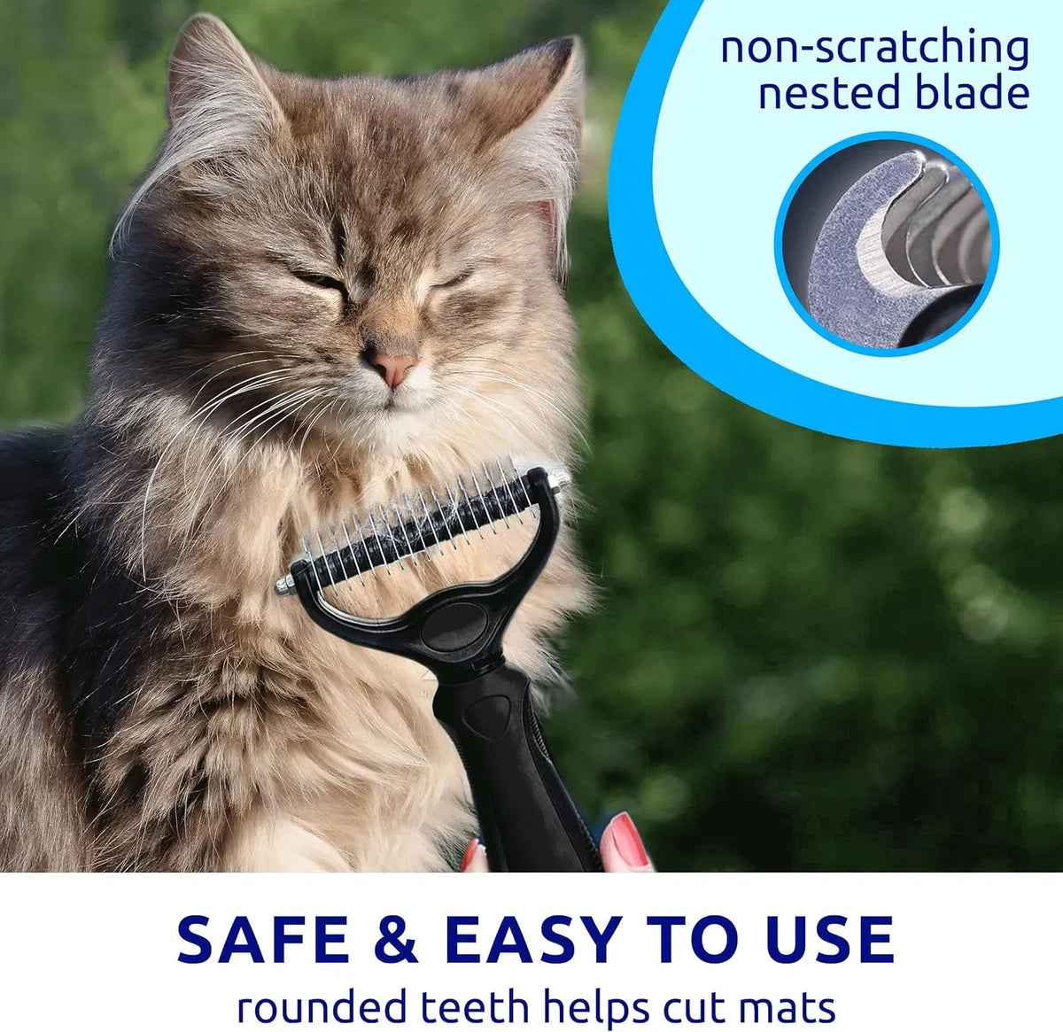 Black Pet Hair Removal Dog Brush for Hair Removal - Indoor Cats Use Cat Brush - view 3