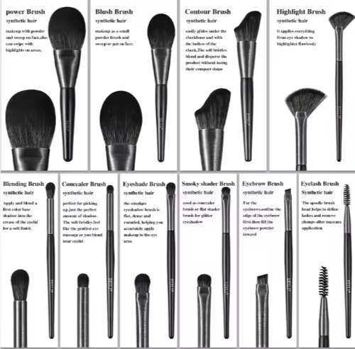 BEILI Low MOQ Ship Fast Custom High Quality Make Up Brushes Wholesale Wood Handle Premium Natural10pcs Makeup Brush