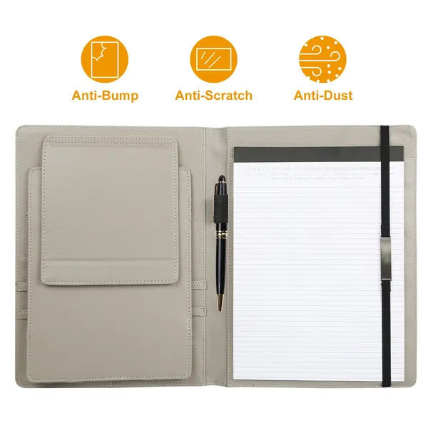 Organizer Case For 9.7in Tablet PC Business Tablet Portfolio With A5 Notepad Paper Pad Card Holder