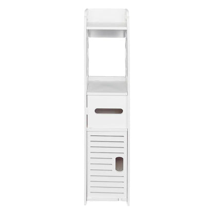 Bathroom Storage Shelf Drawer Multi Compartment Organizer Water Proof Anti Decay Anti Rot Environmental Friendly White