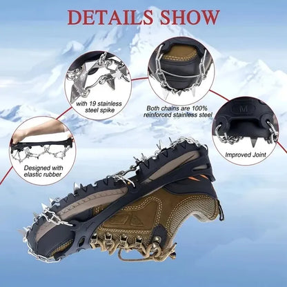 Universal Anti-slip Grip Spikes, Upgraded Universal Anti-slip Spikes For Ice Skates And Boots, With 19 Steel Spikes - view 2