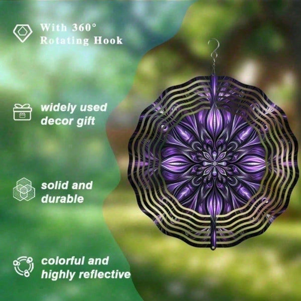 4-in-1 Solar Wind Spinner For Garden Patio Yard Balcony Outdoor Decor - view 4