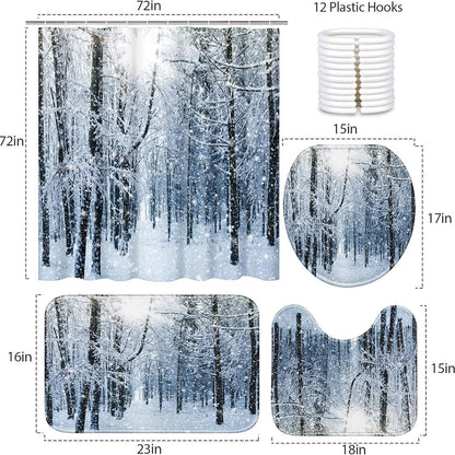 Decorative Artificial Plants Shower Curtain Textile Washable - view 2
