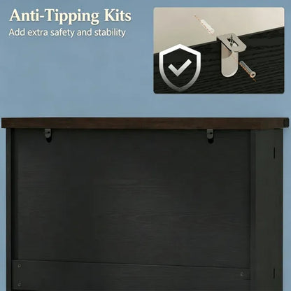 Rustic Barn Style Storage Cabinet With Adjustable Shelves 29.9 Inches X 15.7 Inches X 72 Inches For Kitchen - view 3