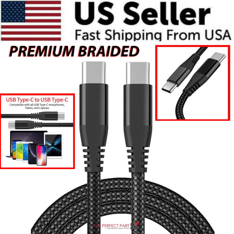 Braided USB C Type-C Fast Charging Data SYNC Charger Cable Cord - view 5