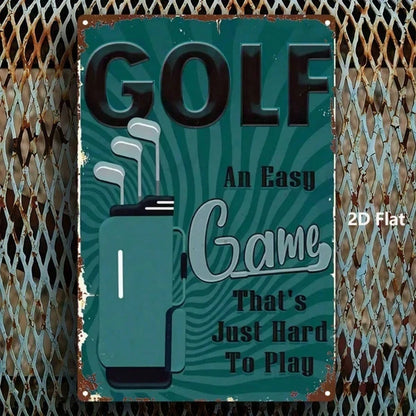Vintage Golf Club Metal Sign 8x12 Inch Retro Farmhouse Wall Decor, Classic 2D Flat Metal Plaque For Home Bar Garage - view 4