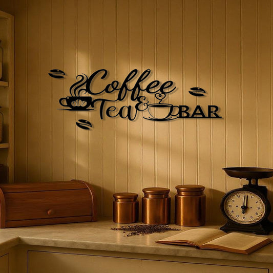 Vintage Distressed Iron Coffee Sign Rustic Wall Decor For Kitchen Bathroom Porch Living Room Office - view 2