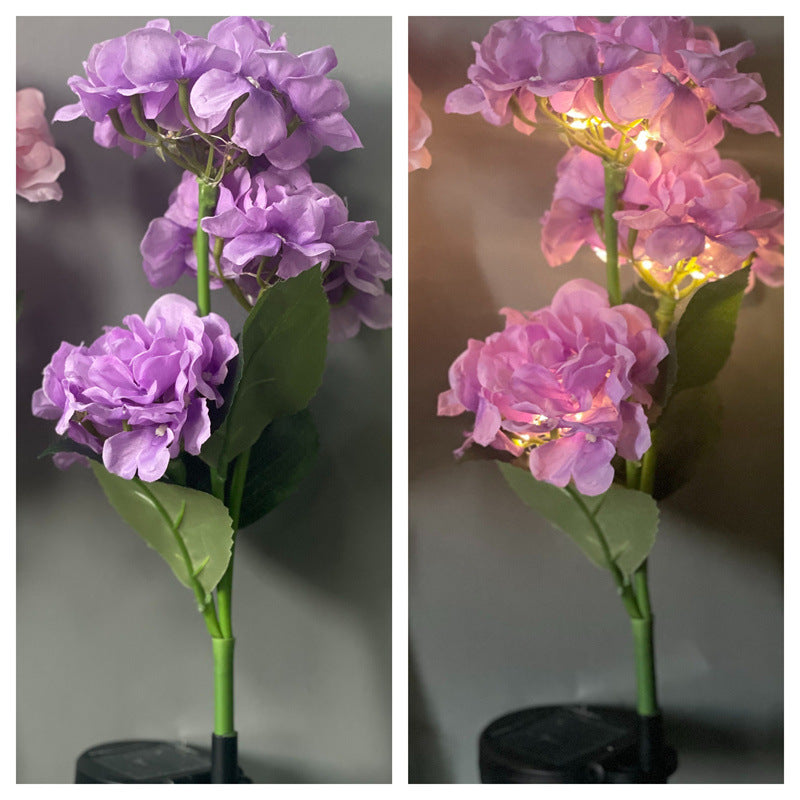 Solar Hydrangea Lights Floor Outlet Outdoor Garden Decorative Lights - view 7