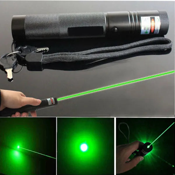 1MW Starker Grüner Laserpointer Outdoor-Lazer-Taschenlampe USB Wiederaufladbar - view 3