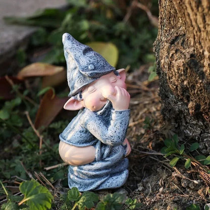 Pooping Naughty Gnome Miniature Statue Funny Resin Home Garden Ornament US - view 7