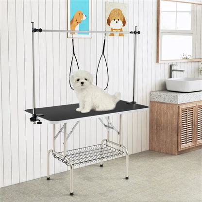 Foldable Pet Grooming Table with Adjustable H-shaped Arms, 330 LBS Capacity for Small-Large Dogs - view 4