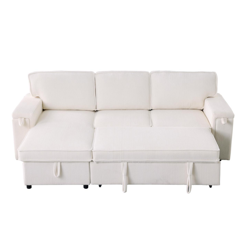 Upholstery Sleeper Sectional Sofa With Storage Space - view 3