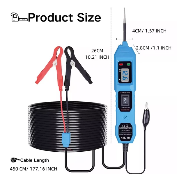 3.5-36V Digital Automotive Car Power Circuit Electrical Tester Probe Test Light - view 3