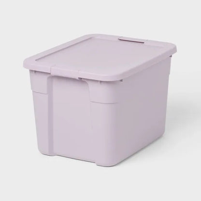 20gal Storage Tote - Portable Gray Utility Tub With Lid, 20 Gallon Capacity, Universal Storage - view 4