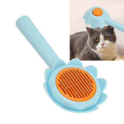 Cat Brush Dog Shedding Brush Flower Shape Stainless Steel Self Cleaning For Dog For Pet Supplies, Cat Grooming Brush - view 8