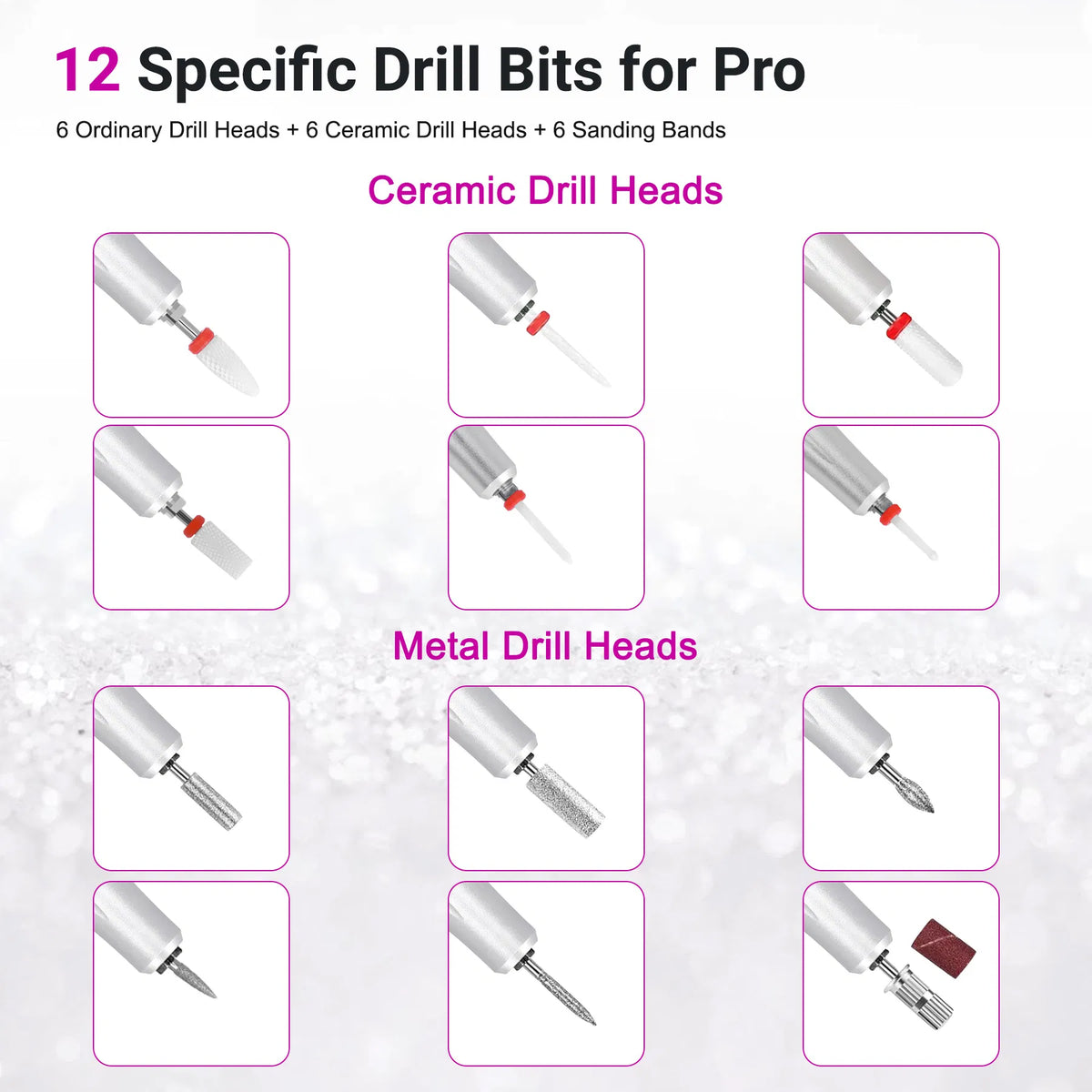 Portable Electric Nail Drill 35000RPM Nails Milling Cutter Wireless Pedicure Grinder Rechargeable Nail Drilling Machine - view 3