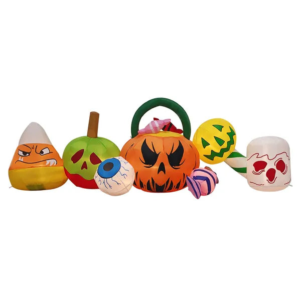 8FT Long Halloween Inflatables Pumpkins Eyeball Candy Outdoor Decorations - view 2