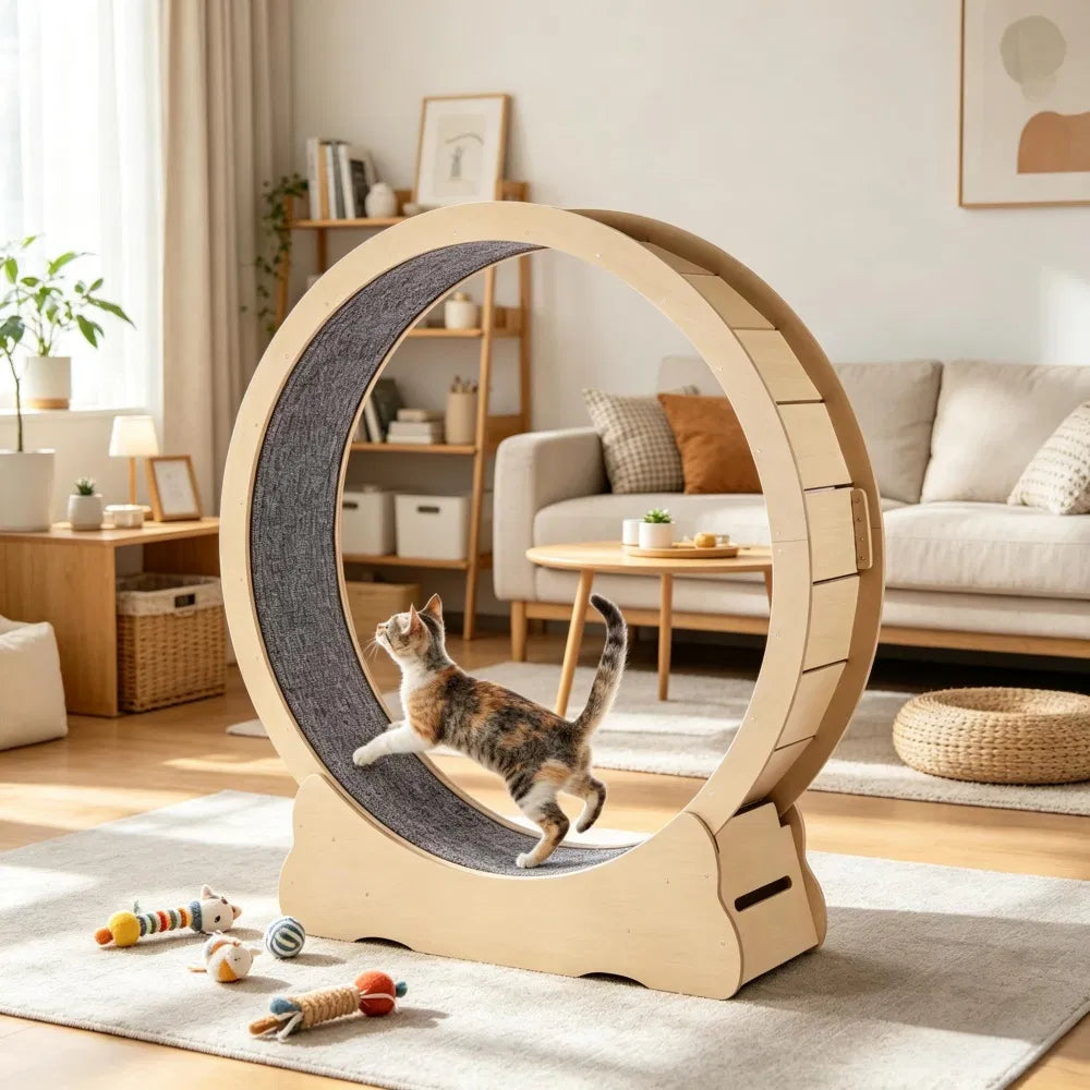 Wooden Cat Exercise Wheel - view 4