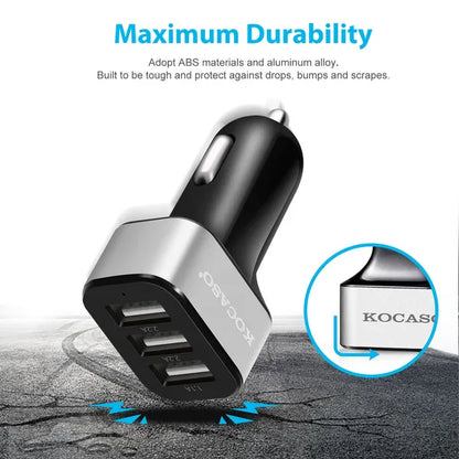 USB Car Charger 30W 5.5A 3 USB Port Cigarette Lighter Charger Adapter - view 4