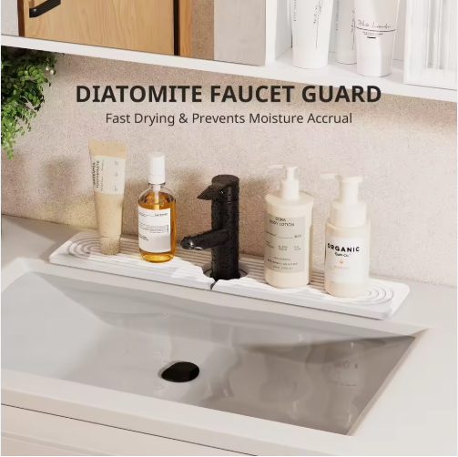 Diatomaceous Earth Sink Tray Stone Home Sink Caddy Kitchen Instant Dry Sink Organizer - view 2