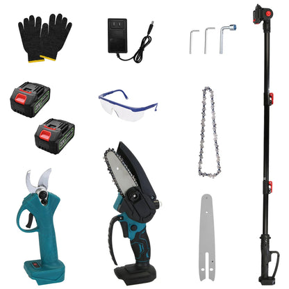 4 In 1 Cordless Pruning Shear And Electric Chainsaw With Max 5.5FT Extension Poles Pole Saw SK5 Blade Brushless Pruning - view 7