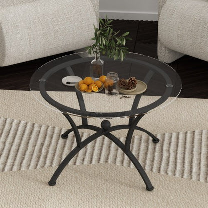 3 Piece Tempered Glass Surface Coffee Table Set Decor Coffee Table - view 5