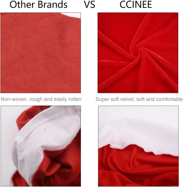 4pcs Christmas Chair Covers,Santa Hat Chair Back Cover Xmas Slipcover For Christmas Dinning Room Home Decoration Supply - view 2