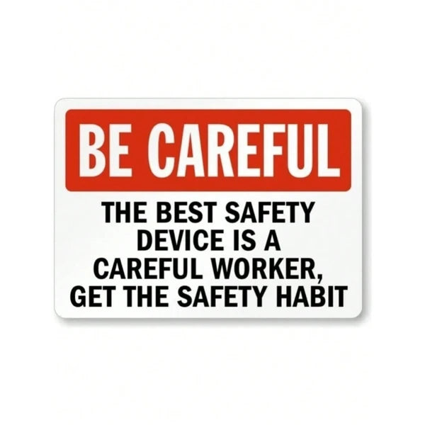 Enhanced Safety Warning Sign Weatherproof Metal For Outdoor And Indoor Use