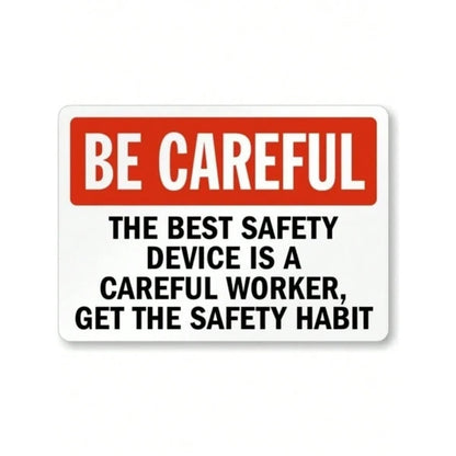 Enhanced Safety Warning Sign Weatherproof Metal For Outdoor And Indoor Use