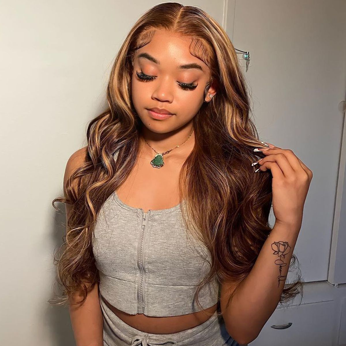 4x4 Lace Closure Wig Human Hair P427 Body Wave Density - view 5