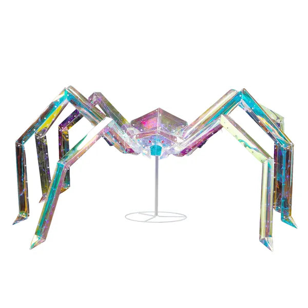 3FT Halloween Decorations Light Up Spider, Outdoor Halloween Decor Lighted Iridescent Spider - view 2
