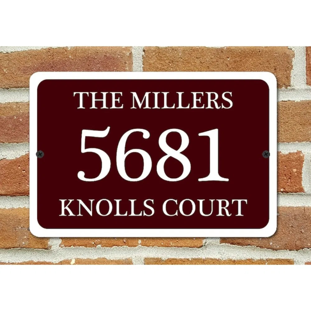 Custom Home Address Metal Plaque Personalized House Number Sign - view 6