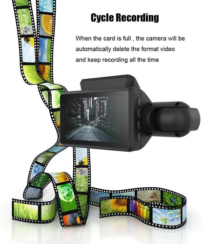 1080P Dual Lens Car DVR Dash Cam Video Recorder G-Sensor Front And Inside Camera - view 3