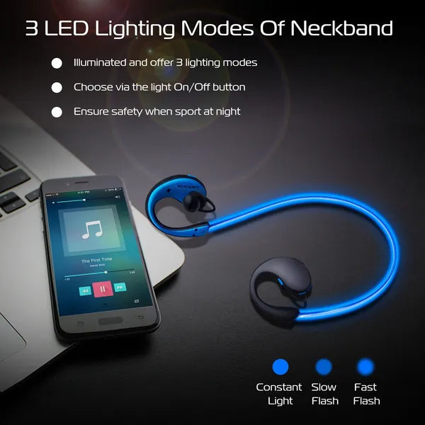 Wireless Sports Headsets Wireless V4.1 Neckband Earphones HD Stereo Sweat-proof Headphones Earbuds - view 5