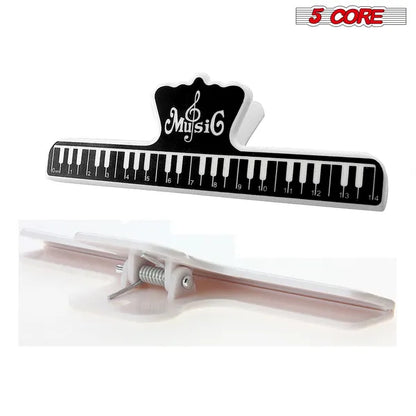 5Core Music Sheet Page Holder Clip Black Durable Plastic Music Score Fixed Clips - view 2