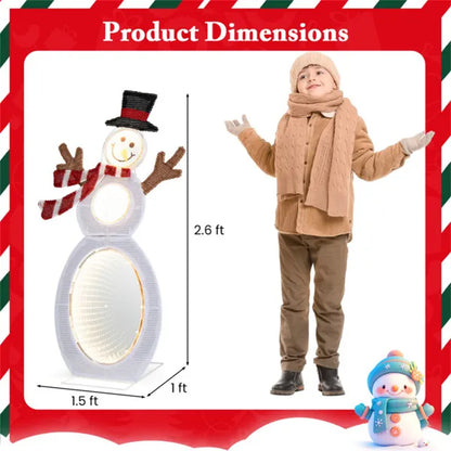 Christmas Decoration Lighted Snowman With LED Lights And Metal Stand - view 2