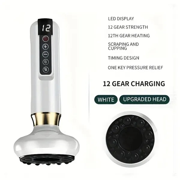 Body Gua Sha Scraping Massager. 12 Level Electric Vacuum Cupping Massager