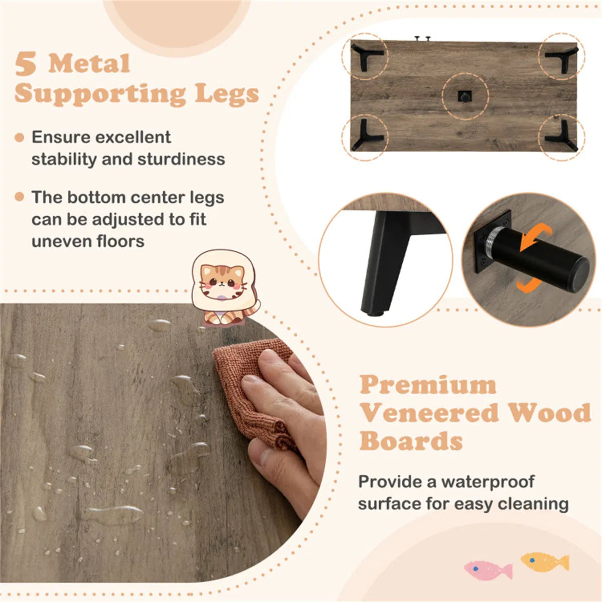 Cat Litter box with Cat scratching post, Cat Apartment, Cat House, locker - view 9