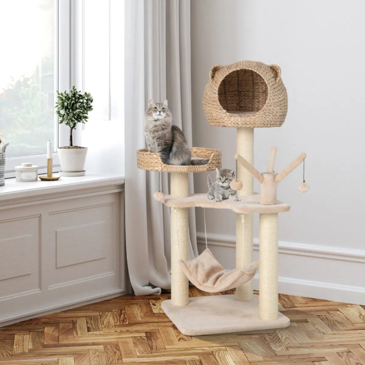 Five-story Cat Tree with Hammock