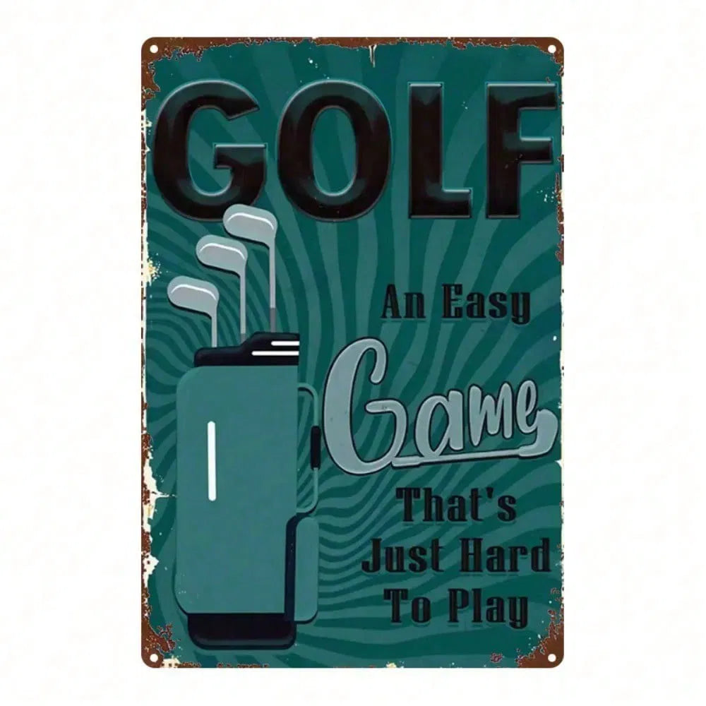 Vintage Golf Club Metal Sign 8x12 Inch Retro Farmhouse Wall Decor, Classic 2D Flat Metal Plaque For Home Bar Garage - view 6