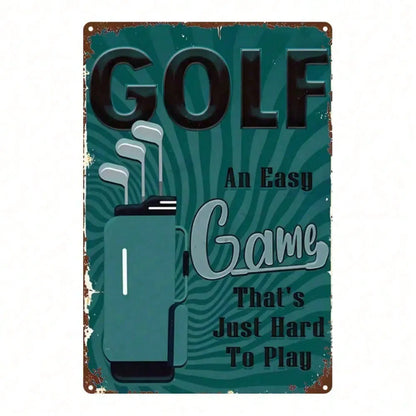 Vintage Golf Club Metal Sign 8x12 Inch Retro Farmhouse Wall Decor, Classic 2D Flat Metal Plaque For Home Bar Garage - view 6