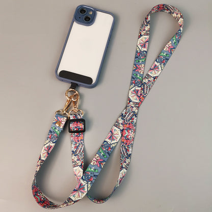Women's Long Cross-body Retro Totem Pattern Mobile Phone Lanyard - view 2